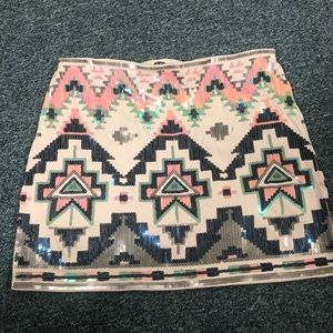 Express mini sequined skirt